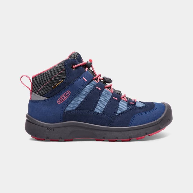 Botas De Montaña Keen Hikeport Waterproof Mid Para Niños Azules/Coral - Botas Keen Mexico (571962-BP